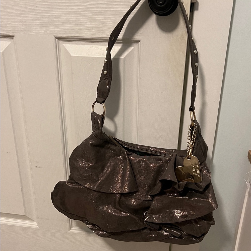 Betsey Johnson Shimmering Bronze Shoulder Bag